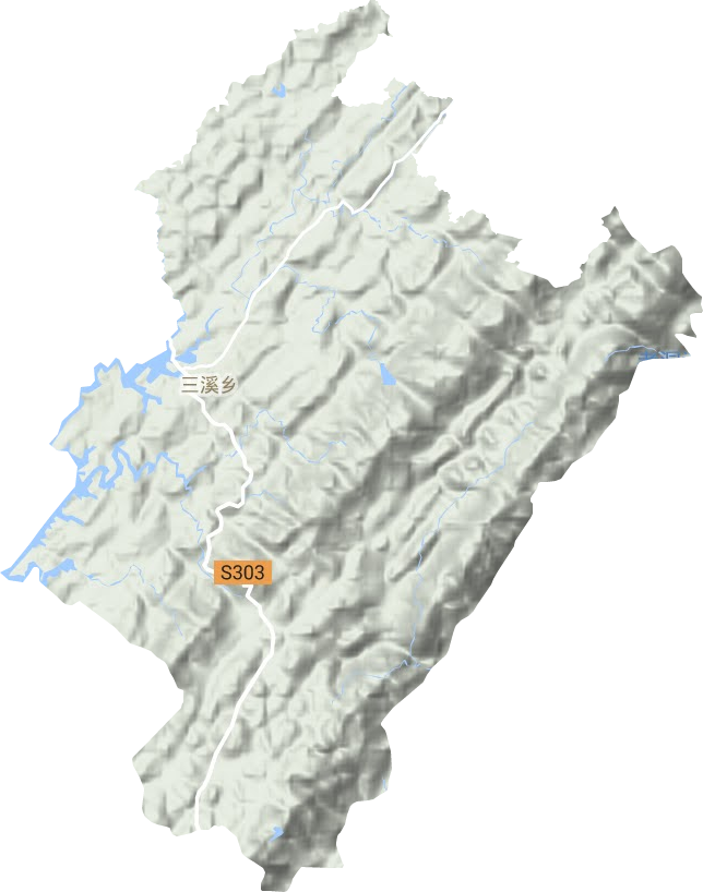 三溪镇地形图