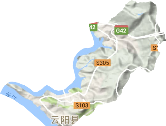 双江街道地形图