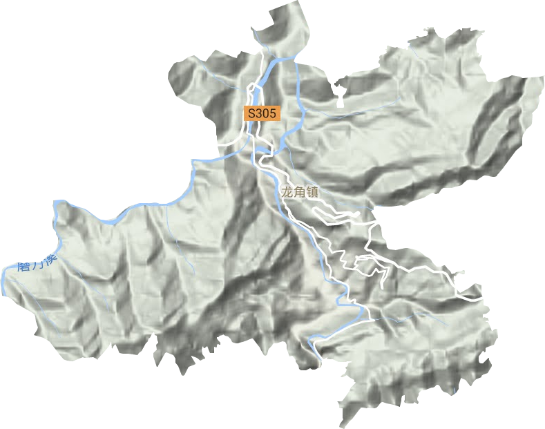 龙角镇地形图