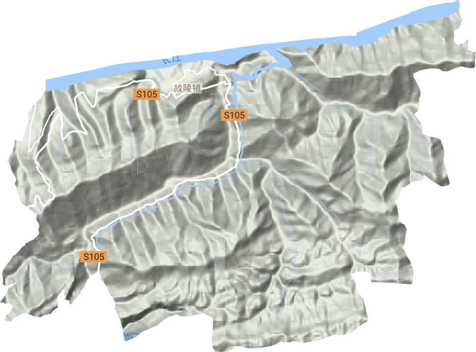 故陵镇地形图