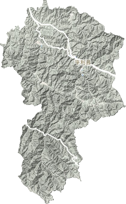 平利县地形图