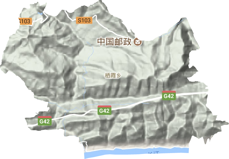 栖霞镇地形图