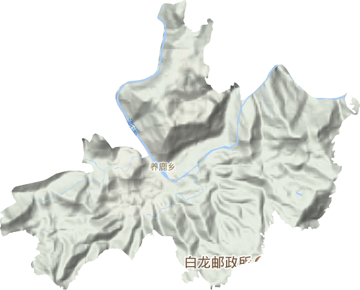 养鹿镇地形图