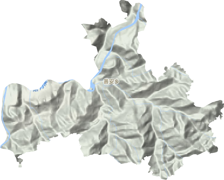 普安乡地形图