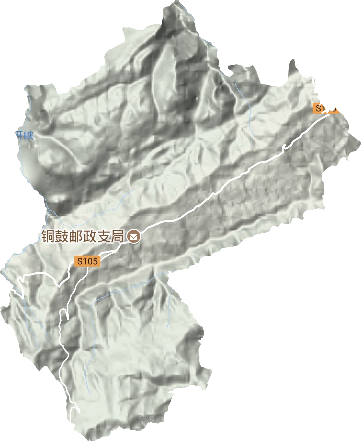 铜鼓镇地形图
