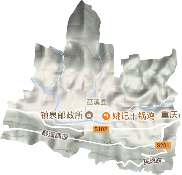 柏杨街道地形图