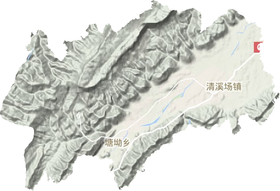 清溪场镇地形图