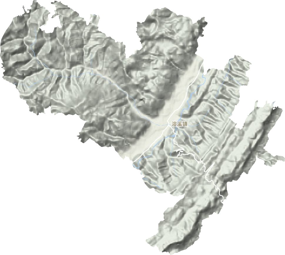 溶溪镇地形图
