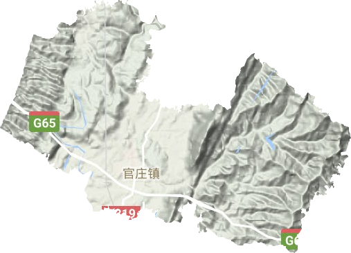 官庄镇地形图