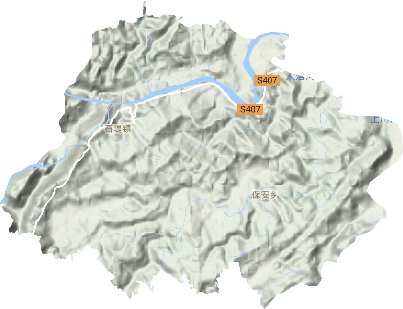 石堤镇地形图