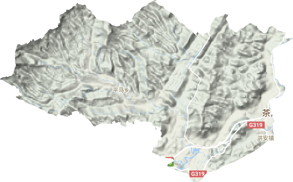 洪安镇地形图