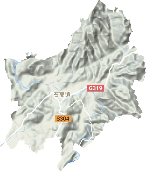 石耶镇地形图