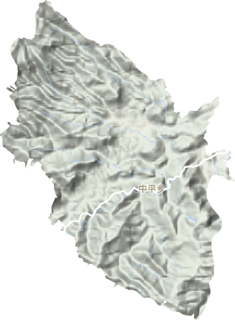 中平乡地形图