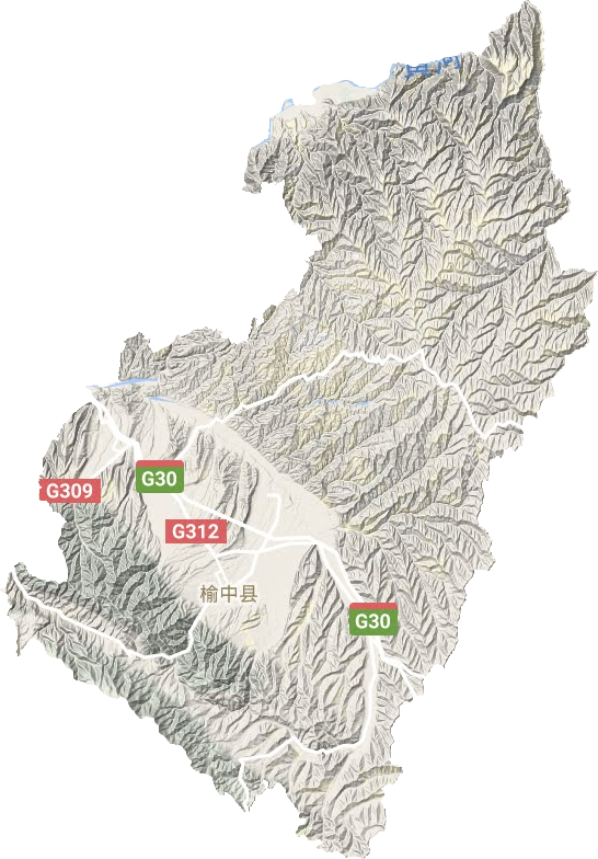 榆中县地形图