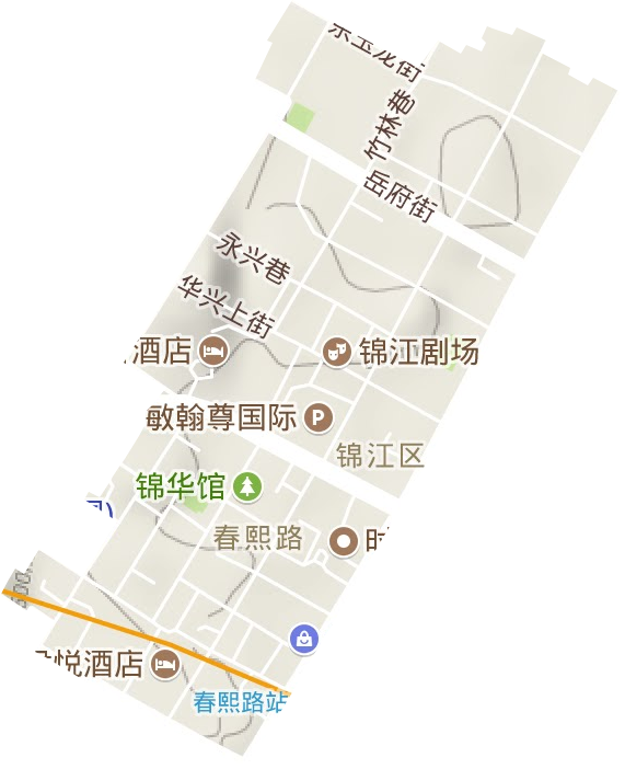 春熙路街道地形图
