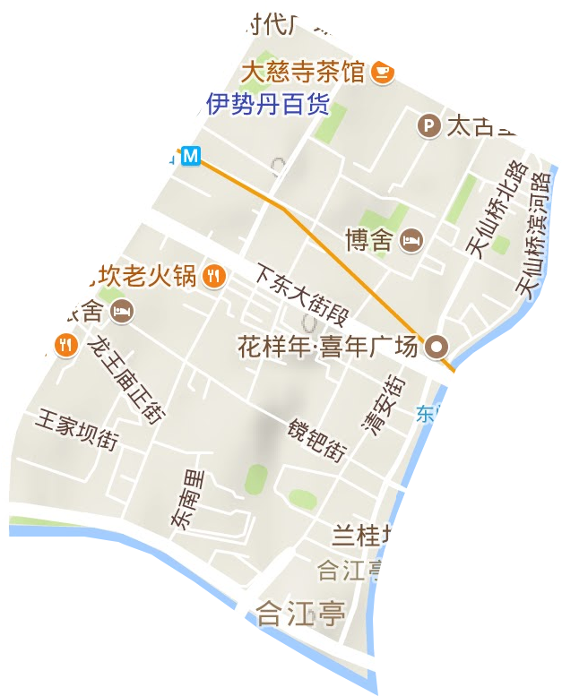 合江亭街道地形图