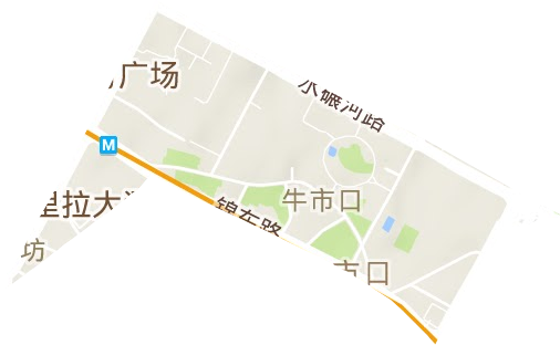 牛市口街道地形图