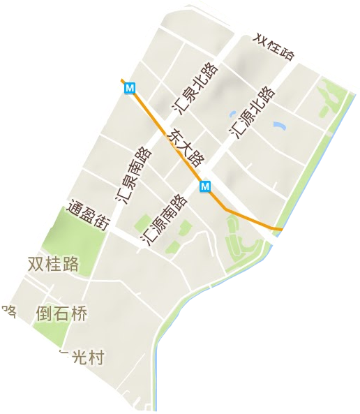 双桂路街道地形图