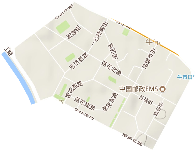 莲新街道地形图