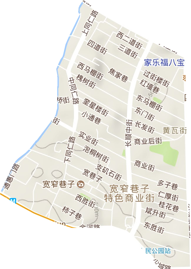 少城街道地形图