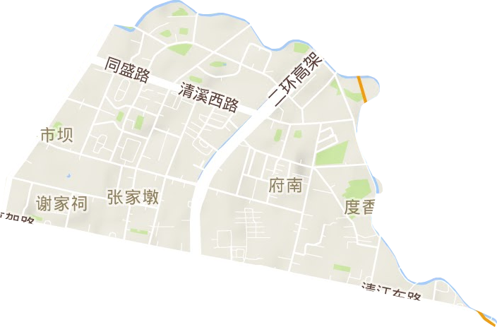 府南街道地形图