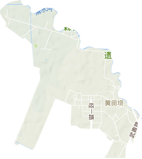 黄田坝街道地形图
