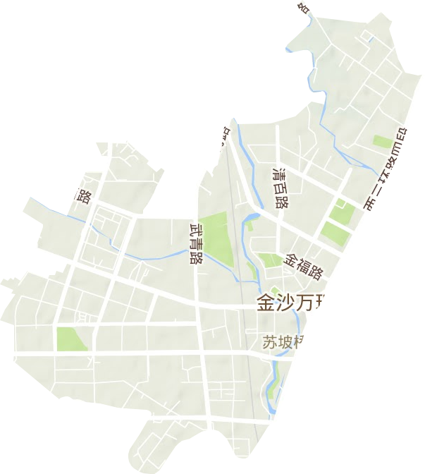 苏坡街道地形图