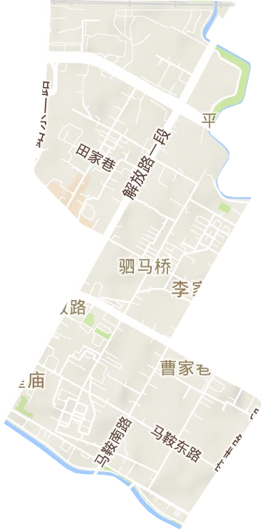 驷马桥街道地形图