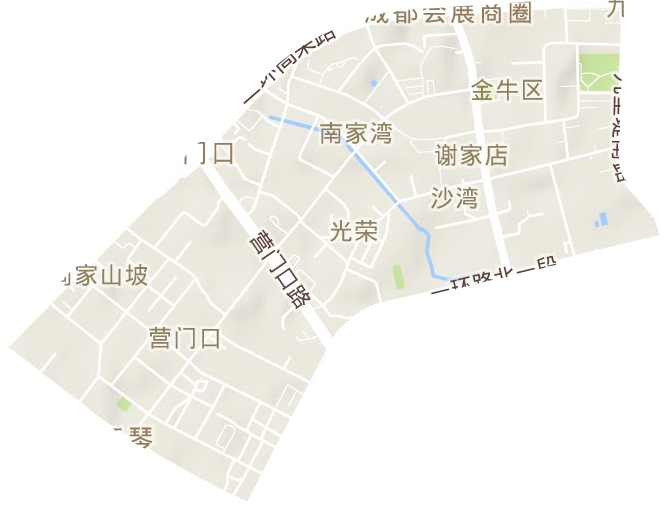 抚琴街道地形图