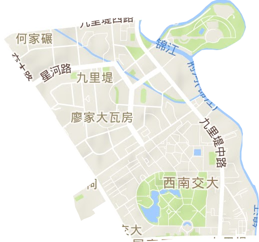 九里堤街道地形图