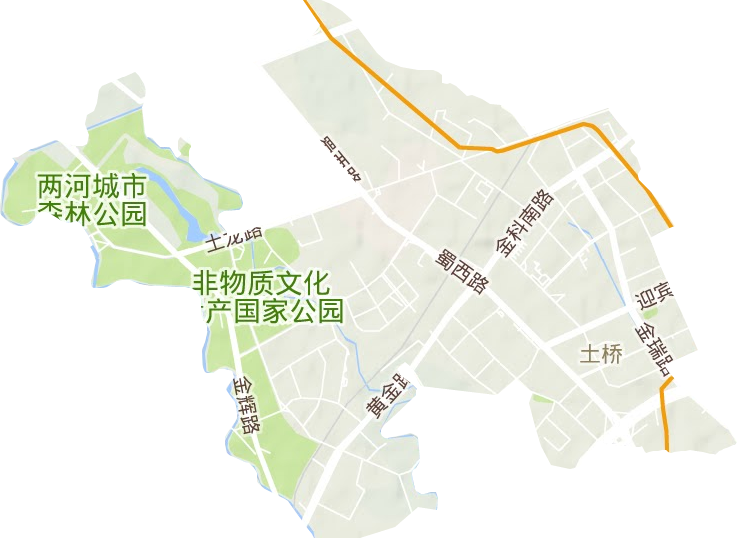 金泉街道地形图