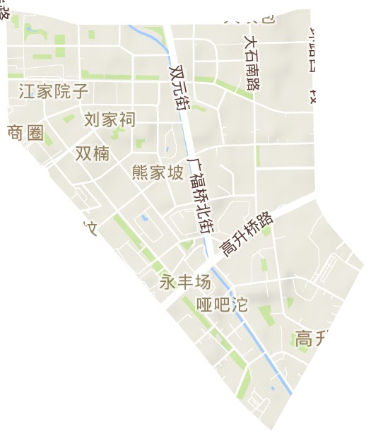 双楠街道地形图