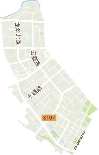 红牌楼街道地形图