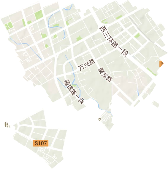 簇锦街道地形图