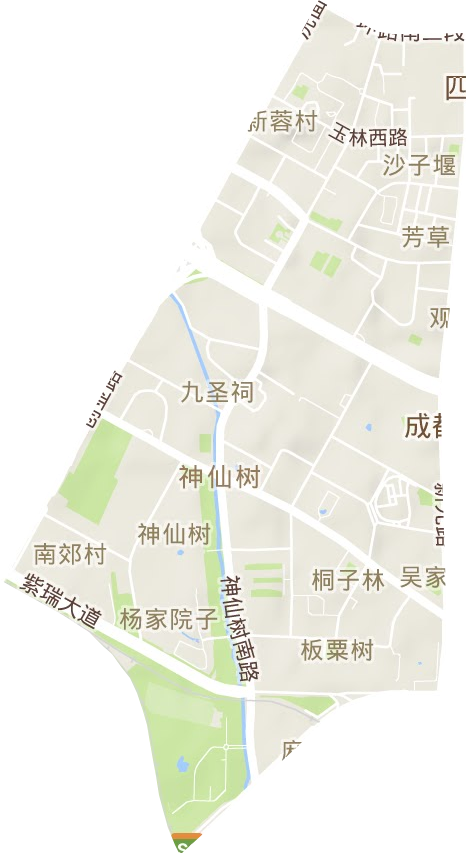 芳草街道地形图