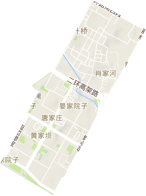 肖家河街道地形图