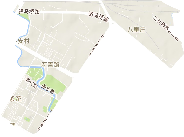 府青路街道地形图
