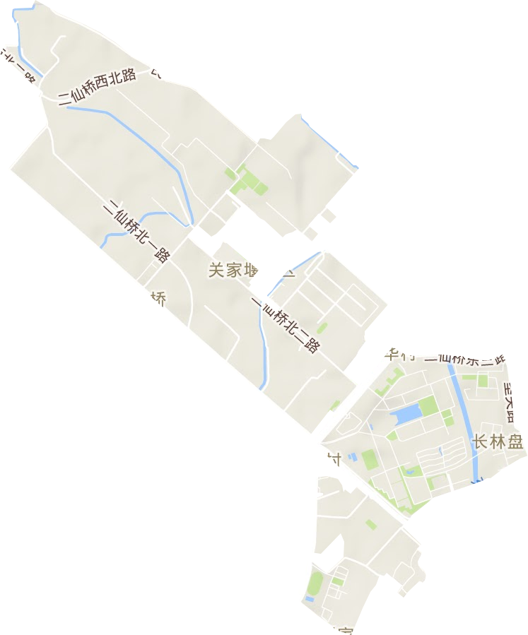 二仙桥街道地形图