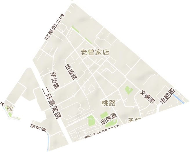 桃蹊路街道地形图