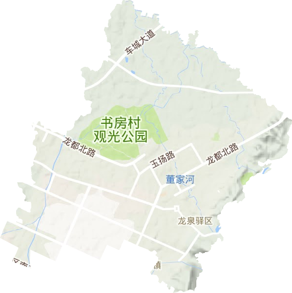 龙泉街道地形图