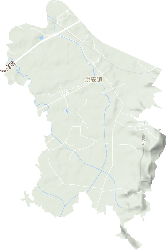 洪安镇地形图