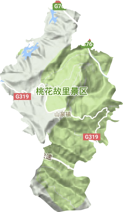 山泉镇地形图