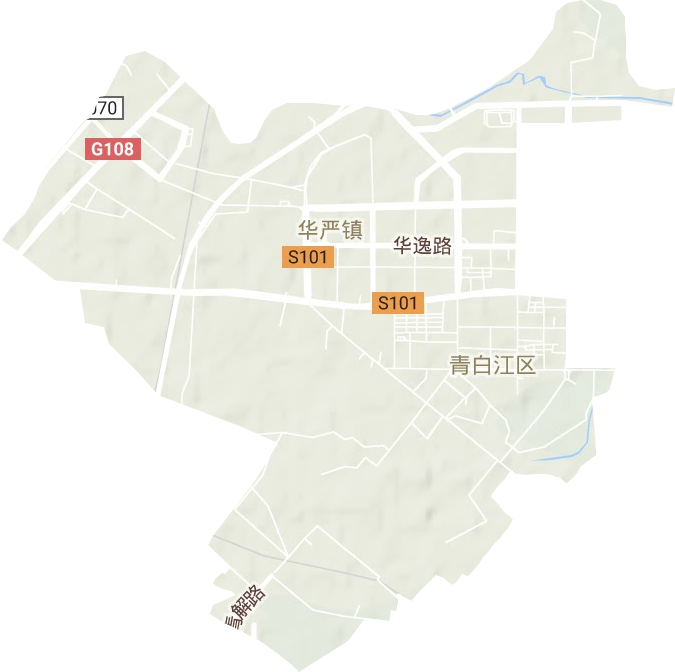 红阳街道地形图
