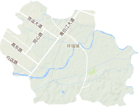 祥福镇地形图