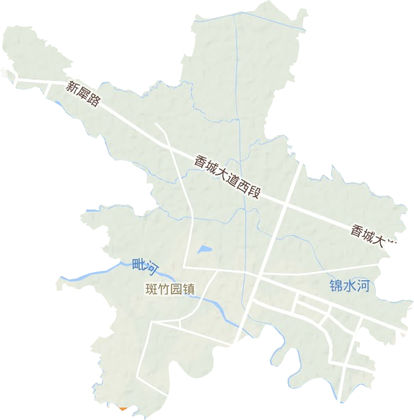 斑竹园镇地形图