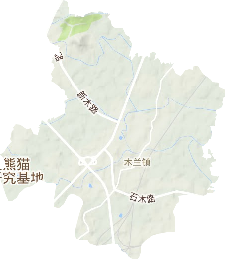 木兰镇地形图