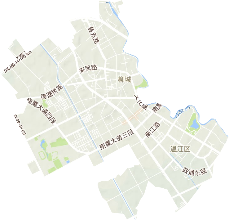 柳城街道地形图