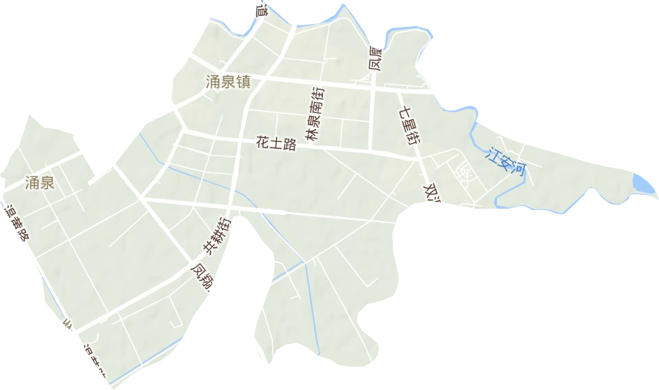 涌泉街道地形图