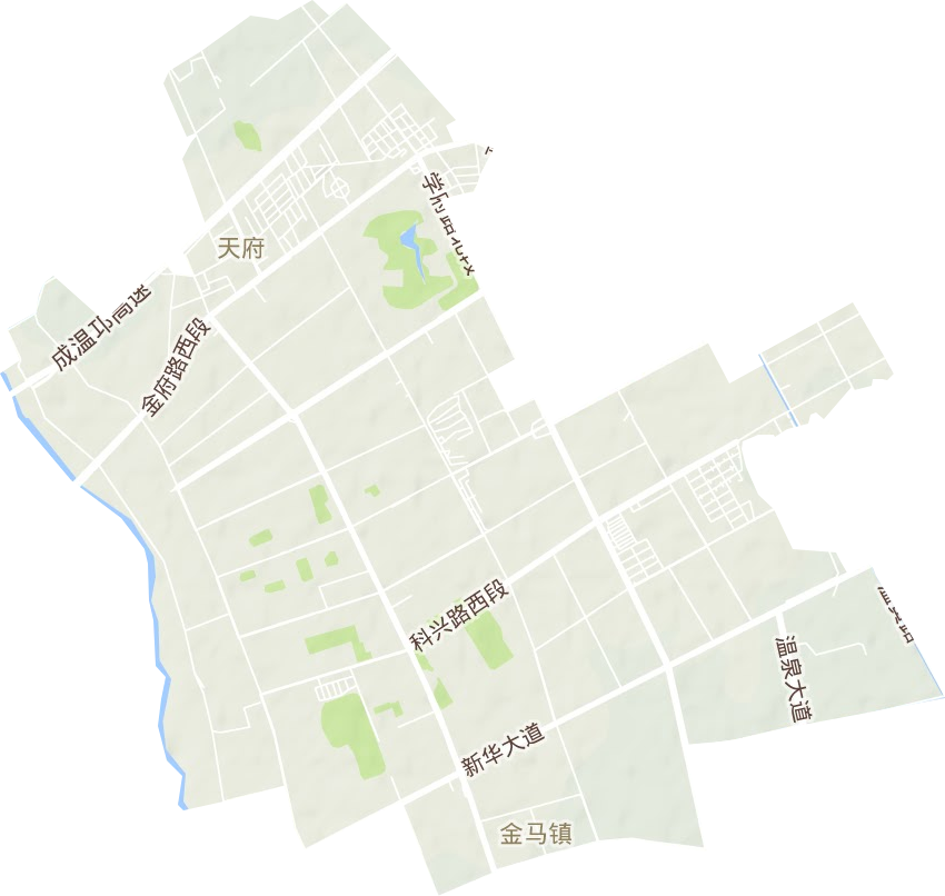 天府街道地形图