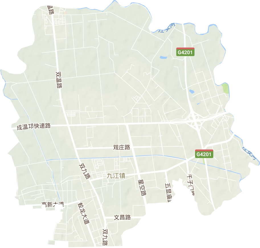 九江街道地形图